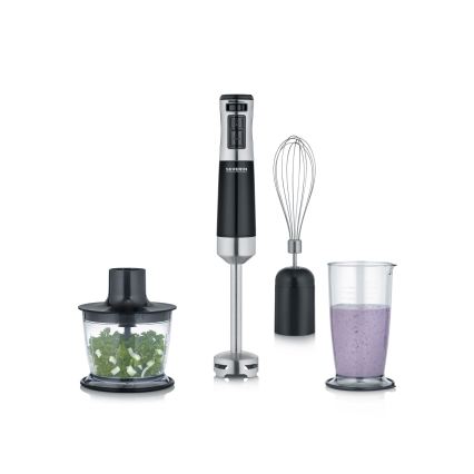 Severin SM 3772 - Sauvasekoitin lisävarusteilla 600 W / 230 V ruostumaton teräs/musta