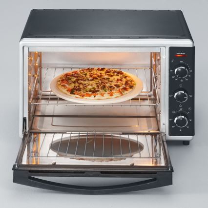 Severin TO 2058 - Tehokas 1800 W / 230 V kiertoilmauuni grillillä ja pizzakivellä, 42 l, musta