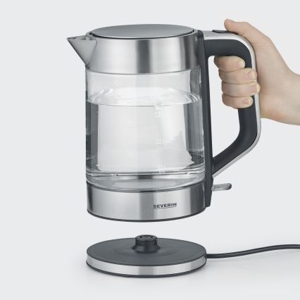 Severin WK 3420 - Nopea vedenkeitin 1,7 l 2200 W/230 V ruostumaton teräs/lasi