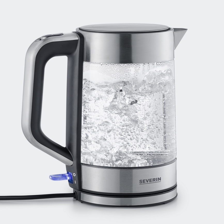 Severin WK 3420 - Nopea vedenkeitin 1,7 l 2200 W/230 V ruostumaton teräs/lasi