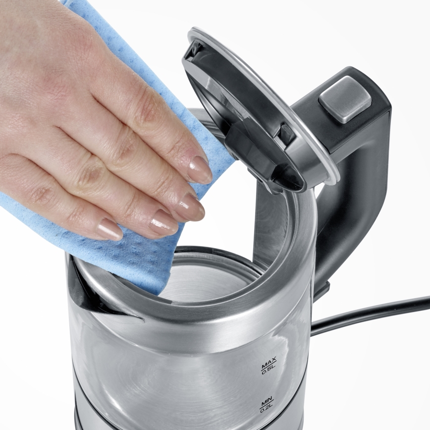 Severin WK 3472 - Nopea vedenkeitin 0,5 l, 1100 W/230 V, ruostumaton teräs/lasi