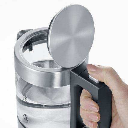 Severin WK 3472 - Nopea vedenkeitin 0,5 l, 1100 W/230 V, ruostumaton teräs/lasi