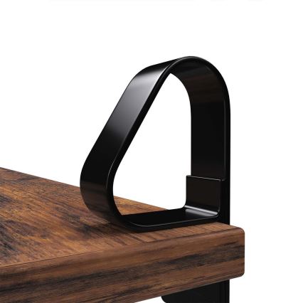 SHELFY-seinähyllyjen setti, 2 kpl, ruskea/musta