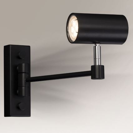 Shilo - Seinälamppu 1xGU10/15W/230V musta