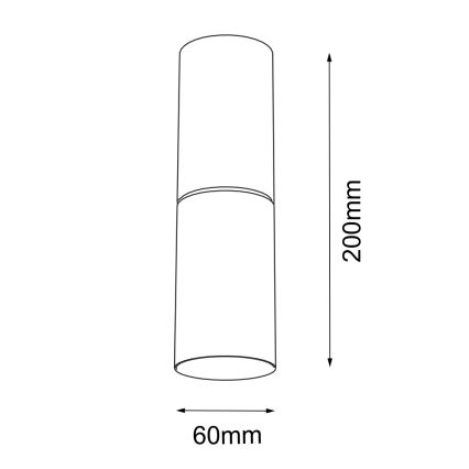 Shilo - Kattovalo 1xG9/10W/230V musta