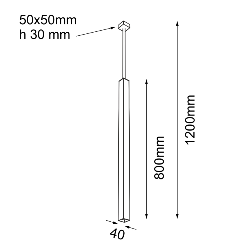 Shilo - Kattokruunu johdossa 1xGU10/15W/230V musta