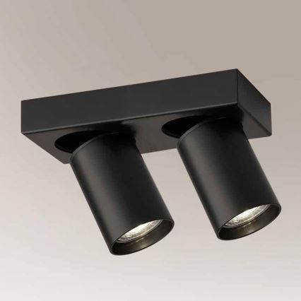 Shilo - Kohdevalo 2xGU10/15W/230V musta