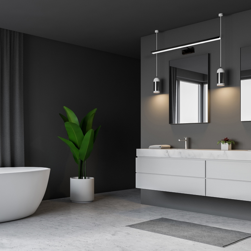 SHINE BLACK LED – peilivalaisin kylpyhuoneeseen, LED 15 W, 230 V, 80 cm, IP44, musta