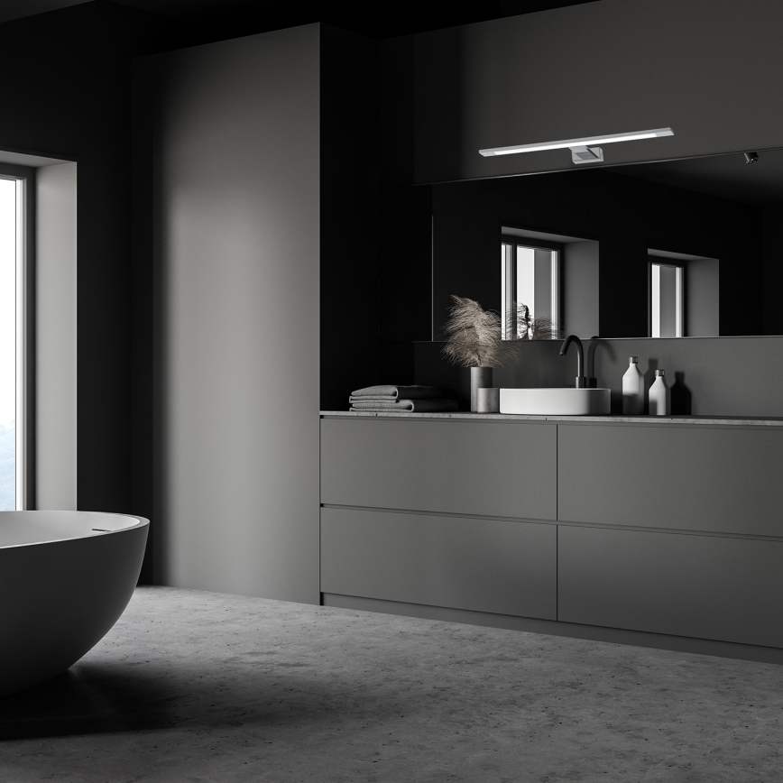 SHINE LED -kylpyhuoneen peilivalaisin, 12 W/230 V, 60 cm, IP44, kiiltävä kromi