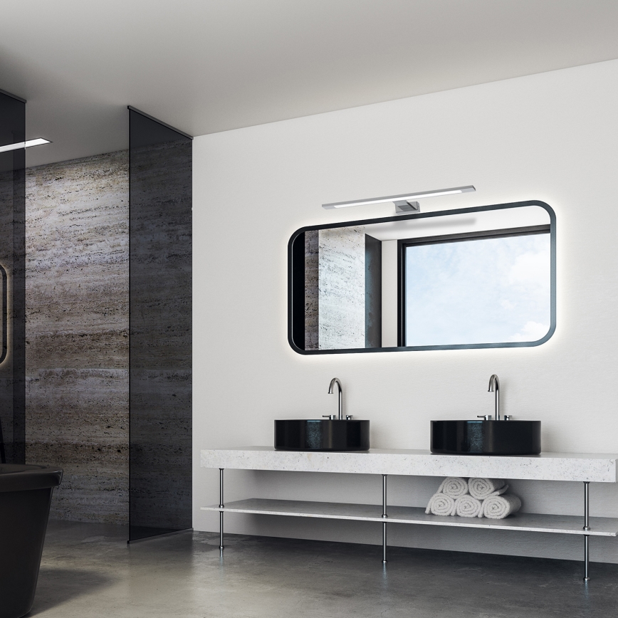 SHINE LED -kylpyhuoneen peilivalaisin, 12 W/230 V, 60 cm, IP44, kiiltävä kromi