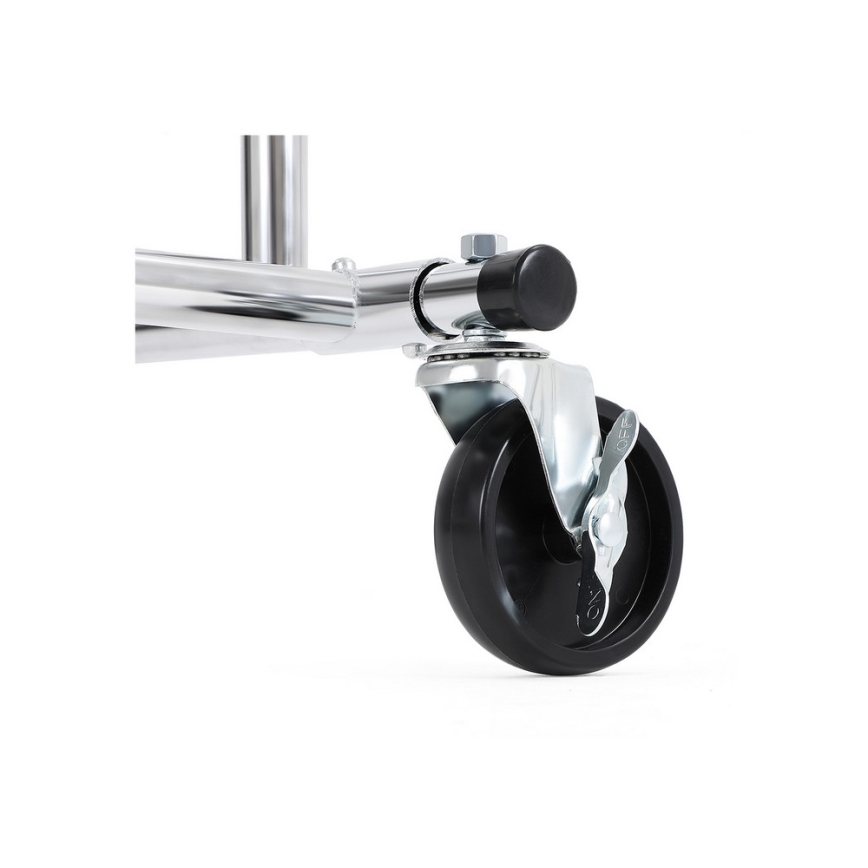 Siirrettävä jalallinen naulakko LINEA, hopeanvärinen