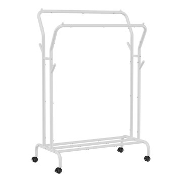 Siirrettävä naulakko LINEA, valkoinen