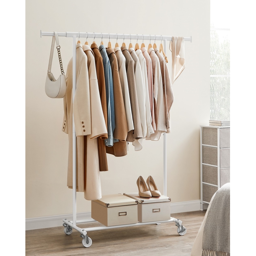 Siirrettävä naulakko LINEA, valkoinen