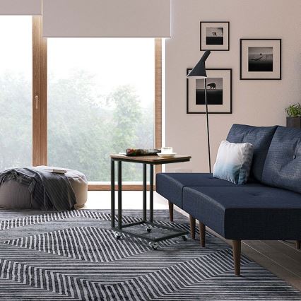 Siirrettävä sivupöytä ELDUR ruskea/musta