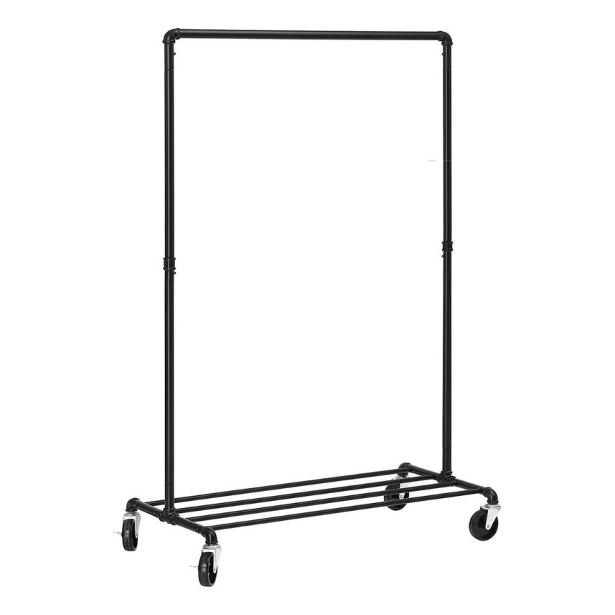 Siirrettävä vaatenaulakko LINEA, musta