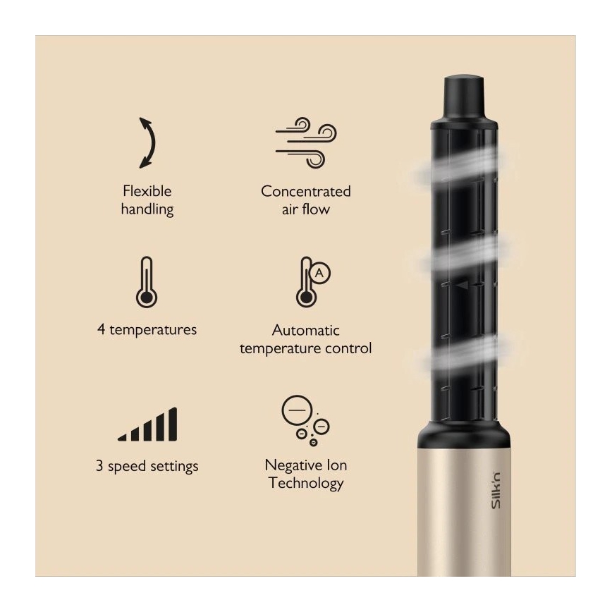 Silk’n - Hiustenkuivain SILKYAIR FLEX 230V musta/kulta