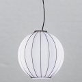 SIRU - Kattokruunu johdossa SFERA 1xE27/60W/230V halkaisija 32 cm musta/valkoinen Venetsialaista lasia