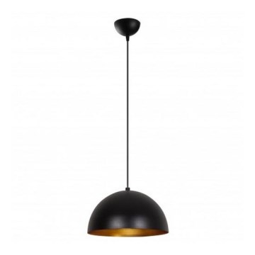 SIVANI-riippuvalaisin vaijerilla 1xE27/40W/230V, halkaisija 30 cm, musta/kupari