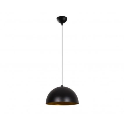 SIVANI-riippuvalaisin vaijerilla 1xE27/40W/230V, halkaisija 30 cm, musta/kupari