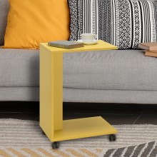 Sivupöytä 65x35 cm keltainen