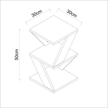 Sivupöytä ALBENI 50x30 cm antrasiitti