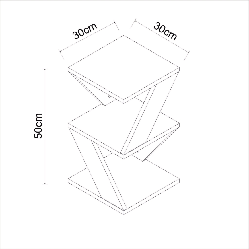 Sivupöytä ALBENI 50x30 cm valkoinen