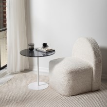 Sivupöytä CHILL 50x50 cm valkoinen/musta