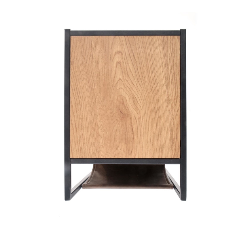 Sivupöytä COMPACT 65x47 cm musta/ruskea