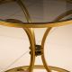 Sivupöytä CORLEAONE 57,8x60 cm kulta/musta