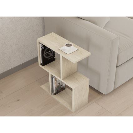 Sivupöytä CROS 45x17 cm marmorikuvio/beige