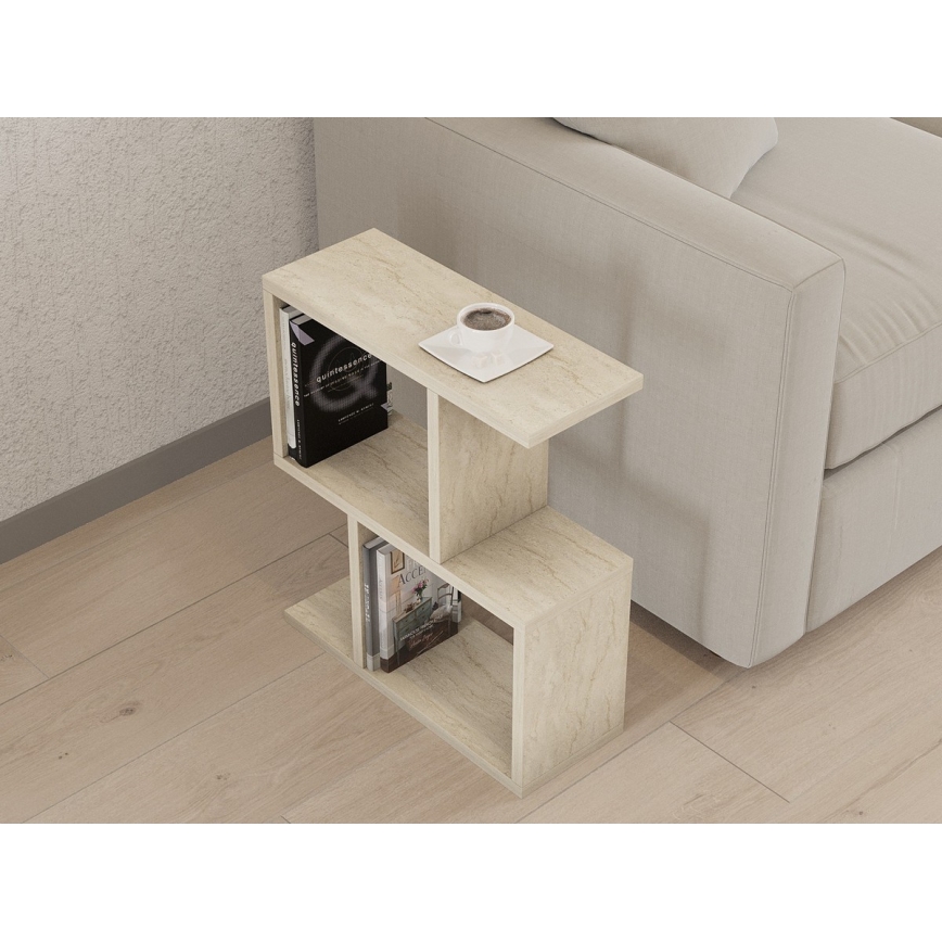 Sivupöytä CROS 45x17 cm marmorikuvio/beige