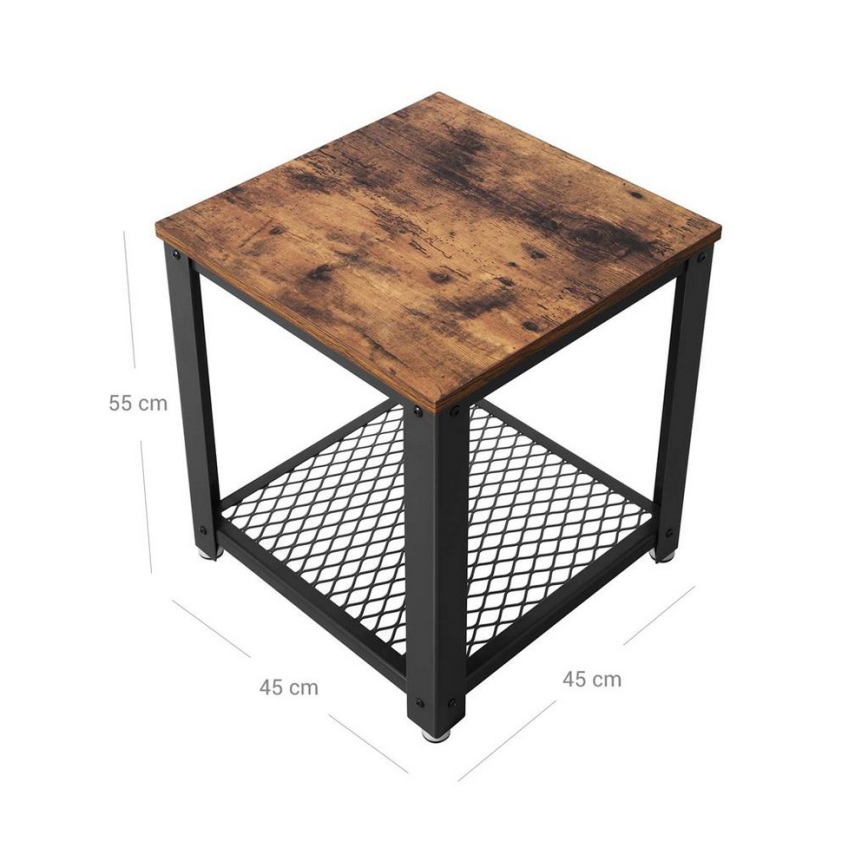 Sivupöytä ELDUR ruskea/musta