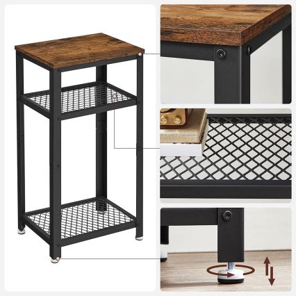 Sivupöytä ELDUR ruskea/musta