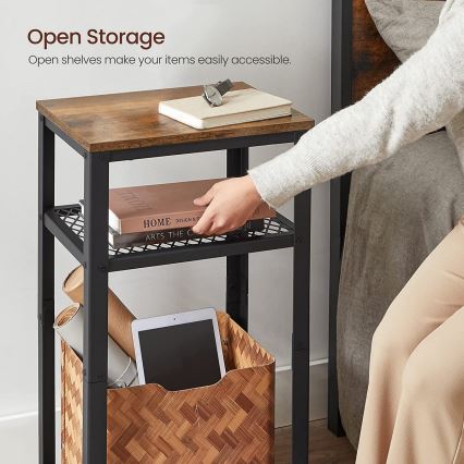 Sivupöytä ELDUR ruskea/musta