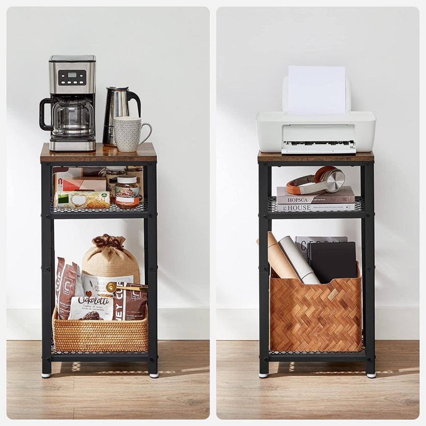 Sivupöytä ELDUR ruskea/musta