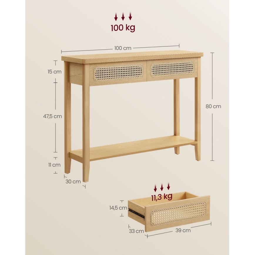 Sivupöytä FALKO ruskea