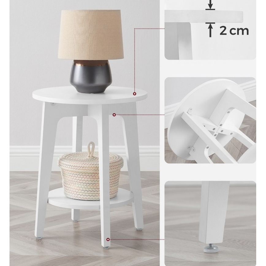 Sivupöytä KAEL, valkoinen