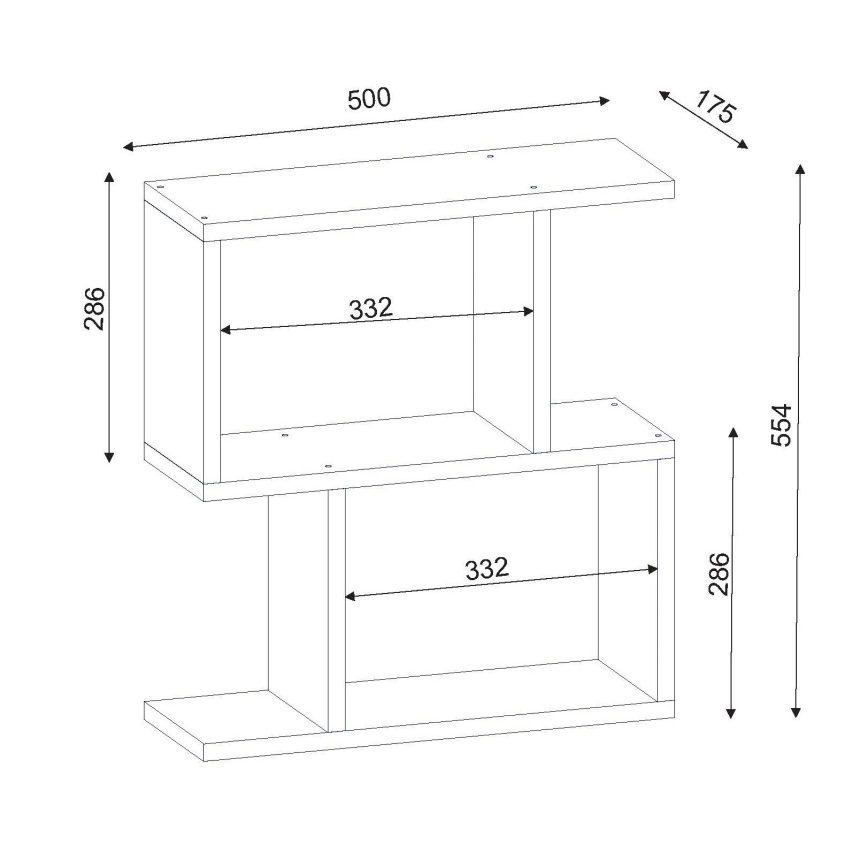 Sivupöytä KARINUS 55,4x50 cm valkoinen