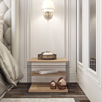 Sivupöytä LIFON 40x50 cm ruskea/musta