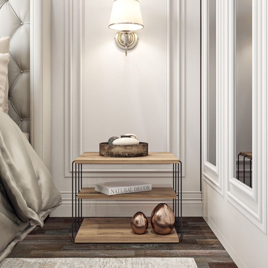 Sivupöytä LIFON 40x50 cm ruskea/musta