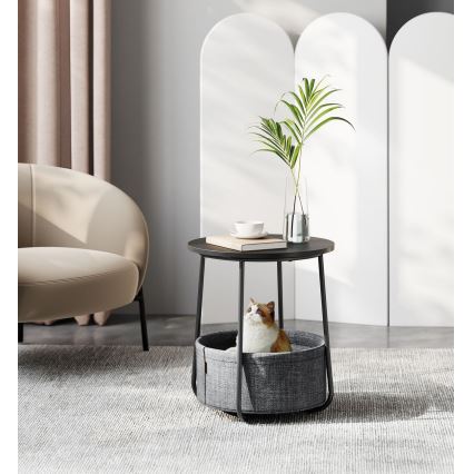 Sivupöytä NOIRA musta/harmaa