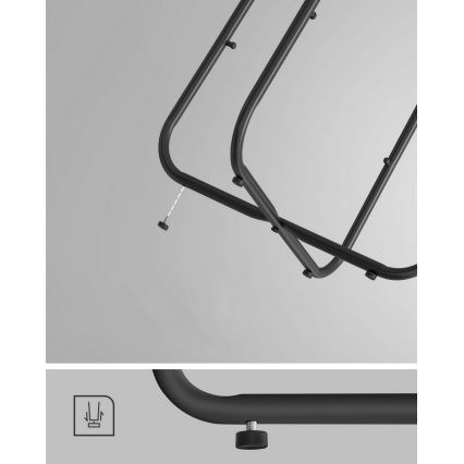 Sivupöytä NOIRA musta/harmaa