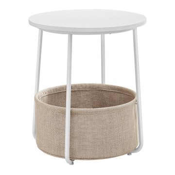 Sivupöytä NOIRA valkoinen/vaaleanruskea