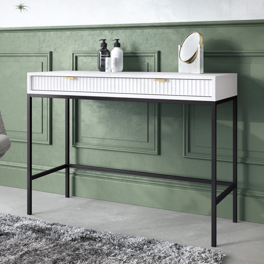 Sivupöytä NOVA 77x104 cm valkoinen/musta