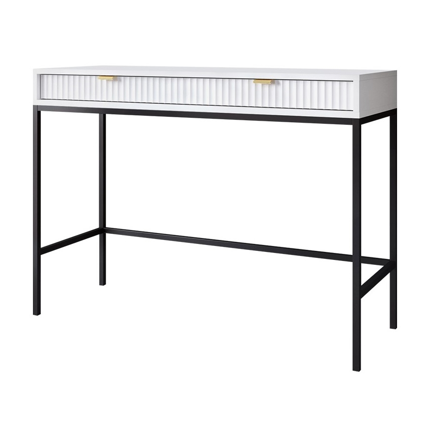 Sivupöytä NOVA 77x104 cm valkoinen/musta