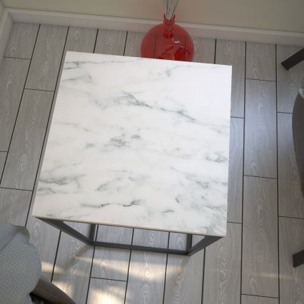 Sivupöytä PURE 62x35 cm valkoinen/musta