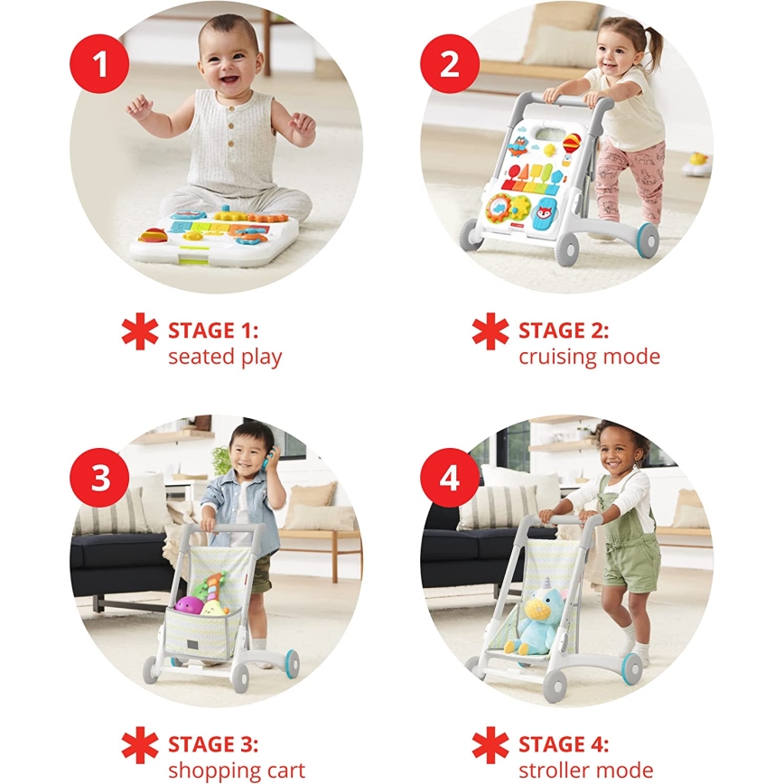 Skip Hop - Kävelytuoli 4in1 EXPLORE&MORE 3xAA