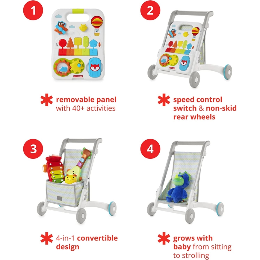 Skip Hop - Kävelytuoli 4in1 EXPLORE&MORE 3xAA