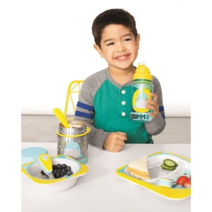 Skip Hop - Lämpöruokasäiliö lusikalla/haarukalla ZOO 325 ml hai