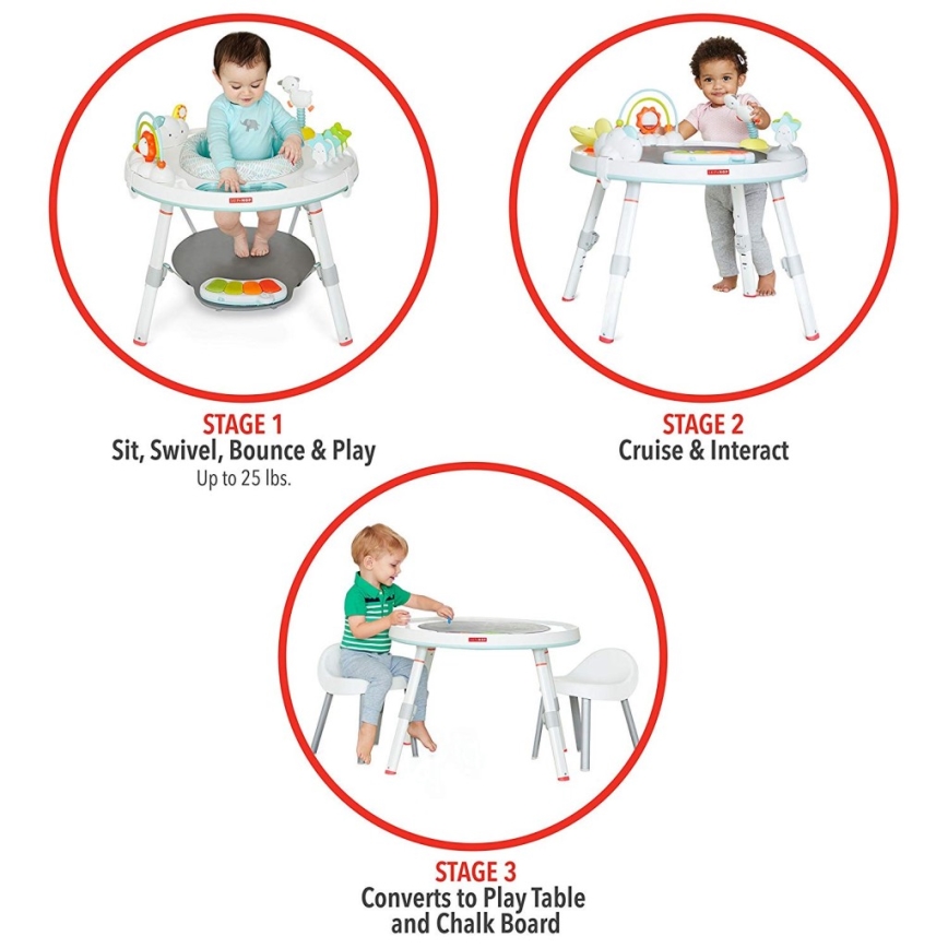 Skip Hop - Lasten leikkikeskus 3-in-1 LINING CLOUD (3 x AAA-paristoa)
